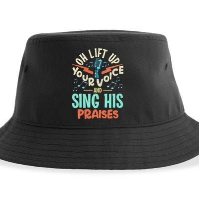 Christian Music Quote Inspirational Choir Singer Or Director Sustainable Bucket Hat