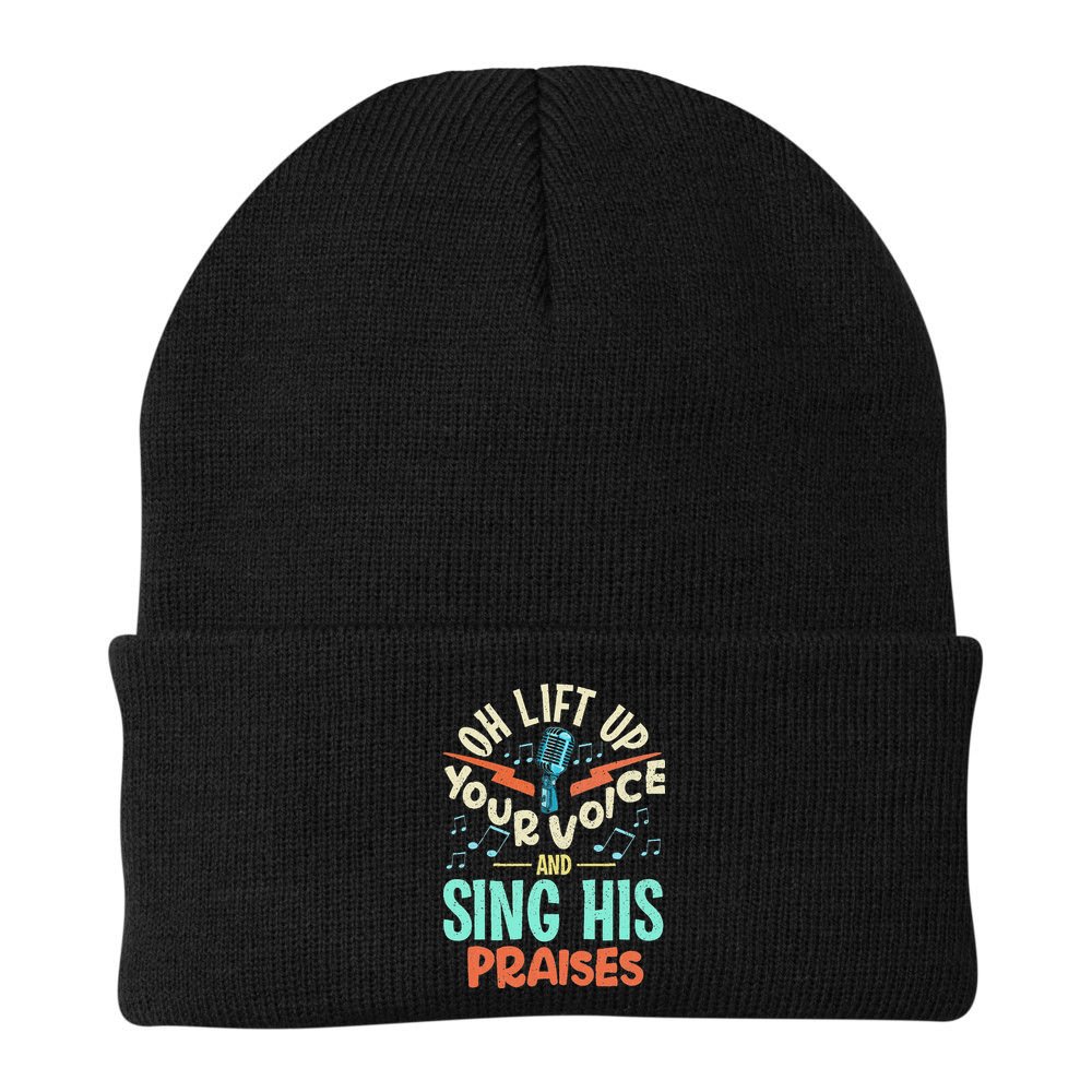 Christian Music Quote Inspirational Choir Singer Or Director Beanie