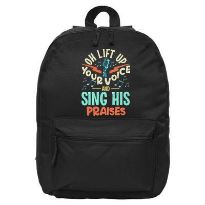 Christian Music Quote Inspirational Choir Singer Or Director 16 in Basic Backpack