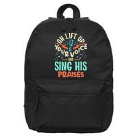 Christian Music Quote Inspirational Choir Singer Or Director 16 in Basic Backpack