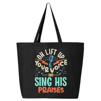 Christian Music Quote Inspirational Choir Singer Or Director 25L Jumbo Tote