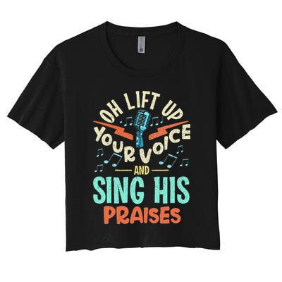 Christian Music Quote Inspirational Choir Singer Or Director Women's Crop Top Tee