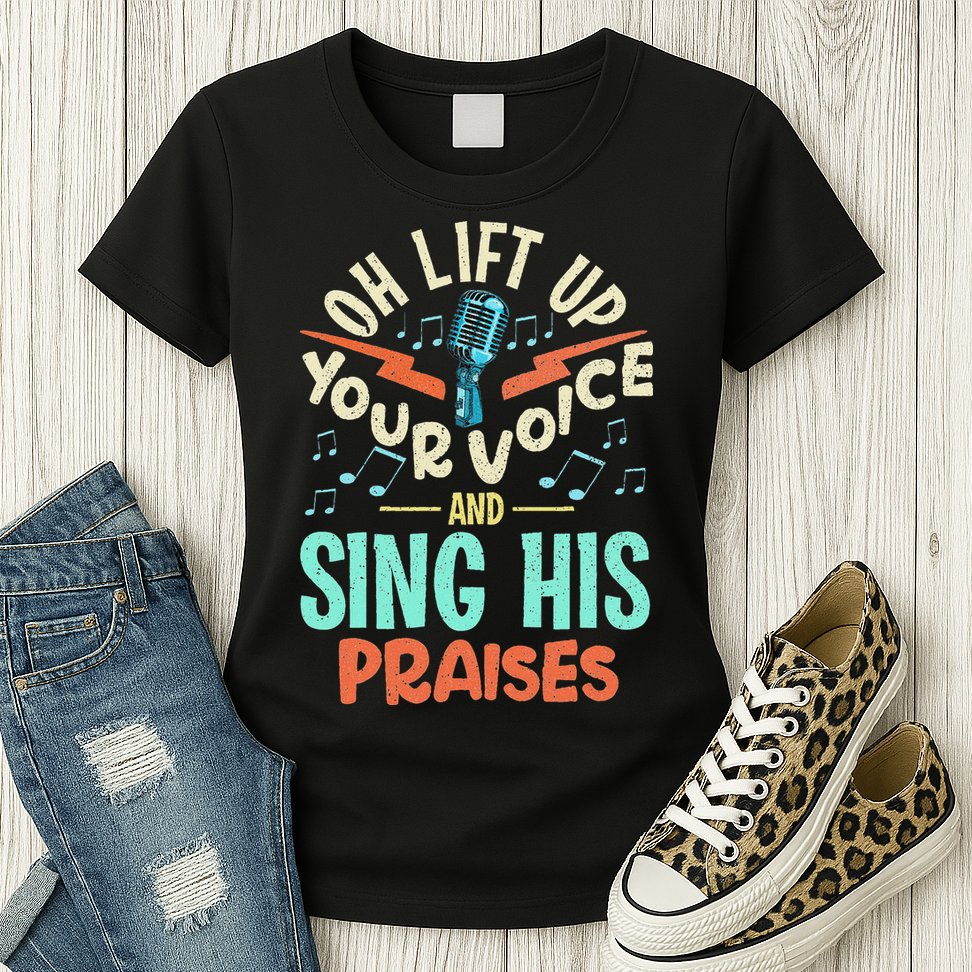 Christian Music Quote Inspirational Choir Singer Or Director Womens T-Shirt