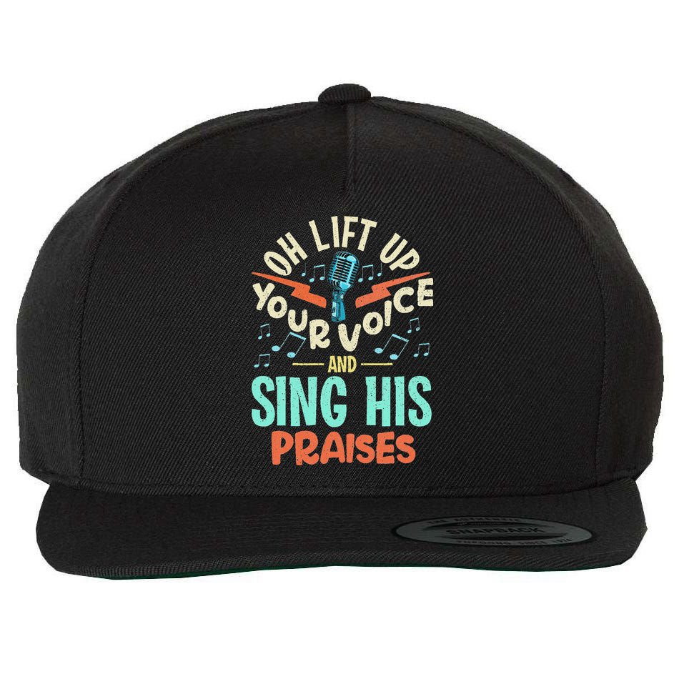 Christian Music Quote Inspirational Choir Singer Or Director Wool Snapback Cap