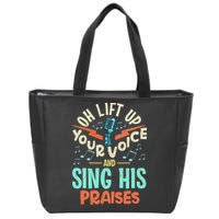 Christian Music Quote Inspirational Choir Singer Or Director Zip Tote Bag