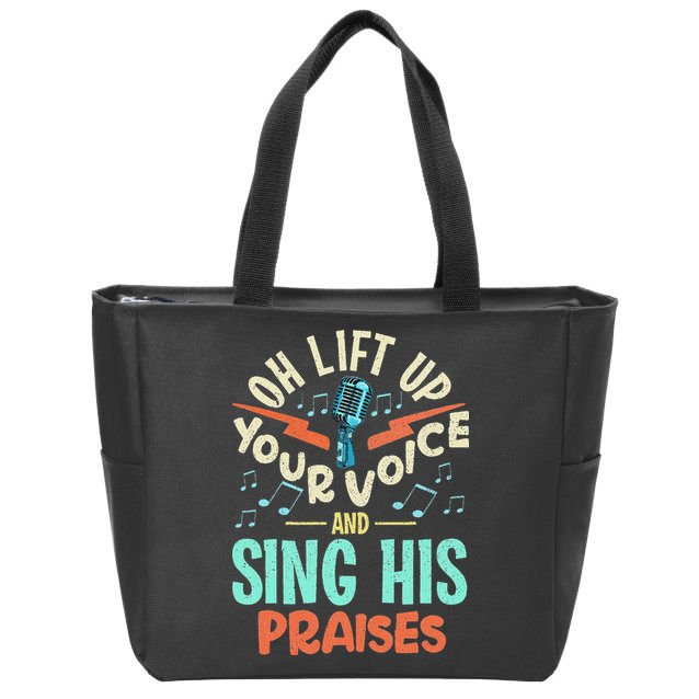 Christian Music Quote Inspirational Choir Singer Or Director Zip Tote Bag