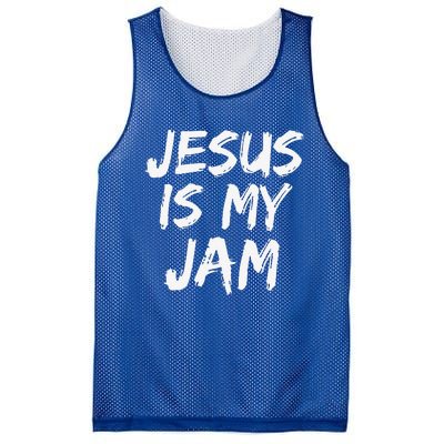 Christian Music Quote Gift For Worship Jesus Is My Jam Mesh Reversible Basketball Jersey Tank