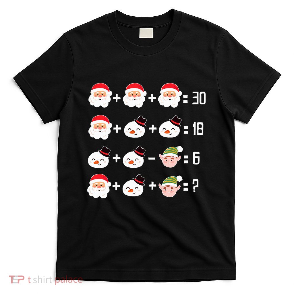 Christmas Math Quiz Math Teacher Christmas T-Shirt