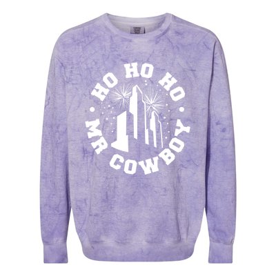 Christmas Movies Quote Ho Ho Ho Mr Cow Xmas Movie Fan Gift Colorblast Crewneck Sweatshirt