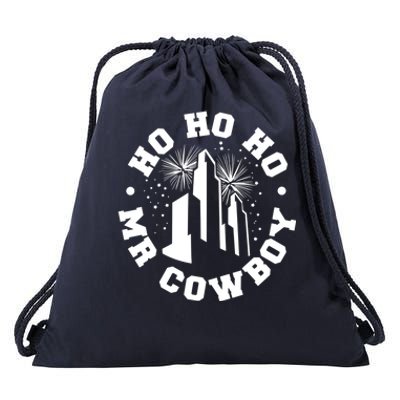 Christmas Movies Quote Ho Ho Ho Mr Cow Xmas Movie Fan Gift Drawstring Bag