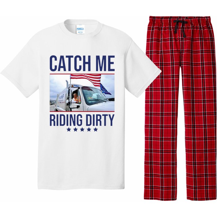 Catch Me Riding Dirty Trump Garbage Man In Trash Truck Pajama Set