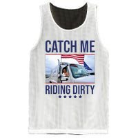 Catch Me Riding Dirty Trump Garbage Man In Trash Truck Mesh Reversible Basketball Jersey Tank