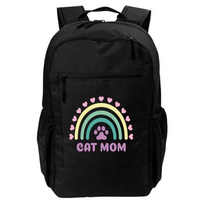 Cat Mom Rainbow Heart Backpack