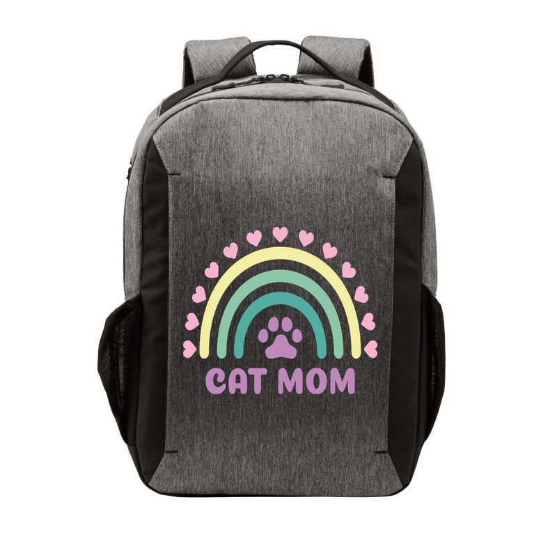 Cat Mom Rainbow Heart Vector Backpack