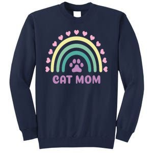 Cat Mom Rainbow Heart Tall Sweatshirt