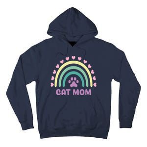 Cat Mom Rainbow Heart Tall Hoodie