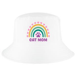 Cat Mom Rainbow Heart Cool Comfort Performance Bucket Hat