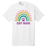 Cat Mom Rainbow Heart Tall T-Shirt