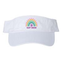 Cat Mom Rainbow Heart Valucap Bio-Washed Visor