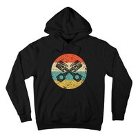 Car Mechanic Retro Car Engine Pistons Icon Hoodie