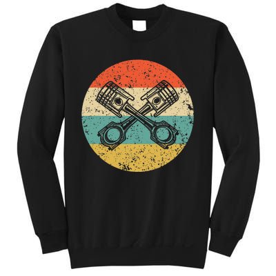 Car Mechanic Retro Car Engine Pistons Icon Sweatshirt