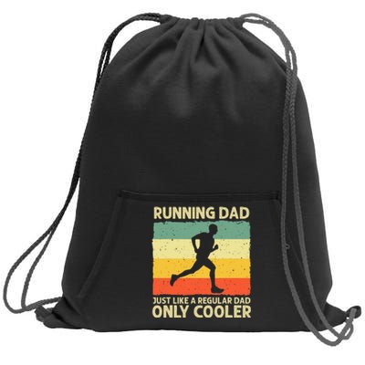 Coach Marathoner Running For Dad Marathon Runner Sweatshirt Cinch Pack Bag