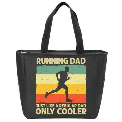 Coach Marathoner Running For Dad Marathon Runner Zip Tote Bag