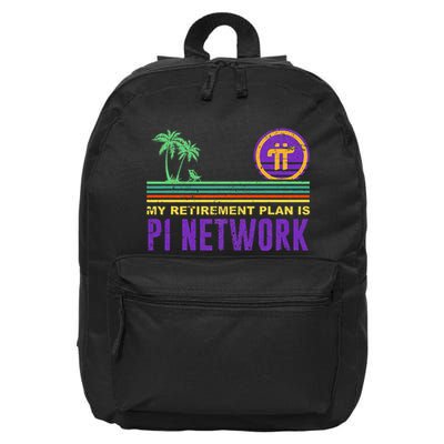 Crypto Miner Retirement Plan Blockchain Pi Holder .Png 16 in Basic Backpack