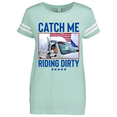 Catch Me Riding Dirty Enza Ladies Jersey Football T-Shirt