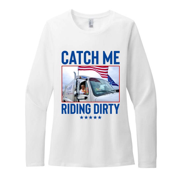 Catch Me Riding Dirty Womens CVC Long Sleeve Shirt