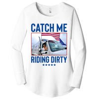 Catch Me Riding Dirty Women's Perfect Tri Tunic Long Sleeve Shirt