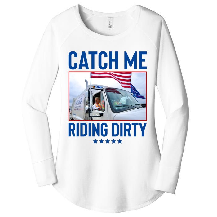 Catch Me Riding Dirty Women's Perfect Tri Tunic Long Sleeve Shirt