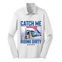 Catch Me Riding Dirty Silk Touch Performance Long Sleeve Polo