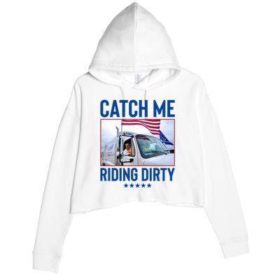 Catch Me Riding Dirty Crop Fleece Hoodie