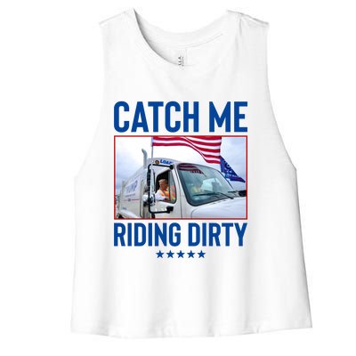 Catch Me Riding Dirty Women's Racerback Cropped Tank