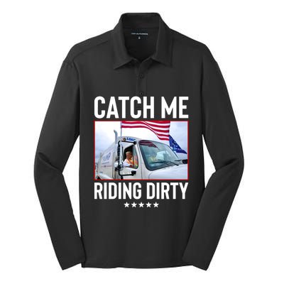 Catch Me Riding Dirty Silk Touch Performance Long Sleeve Polo