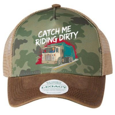 Catch Me Riding Dirty Garbage Vote Trump 2024 Legacy Tie Dye Trucker Hat