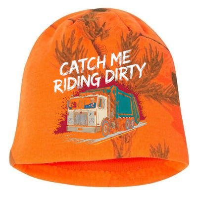 Catch Me Riding Dirty Garbage Vote Trump 2024 Kati - Camo Knit Beanie