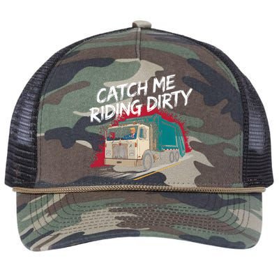 Catch Me Riding Dirty Garbage Vote Trump 2024 Retro Rope Trucker Hat Cap