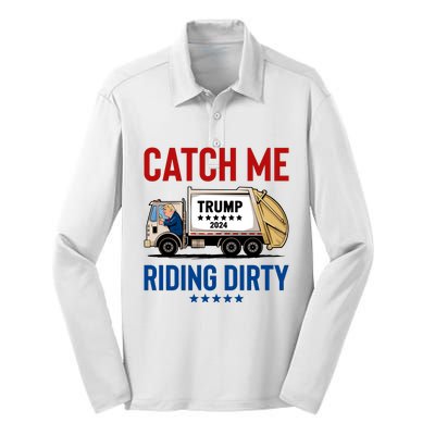 Catch Me Riding Dirty Silk Touch Performance Long Sleeve Polo