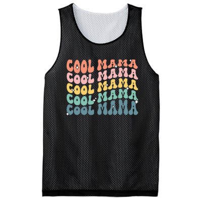 Cool Mama Retro Mothers Day New Mom Pregnancy Announcement Mesh Reversible Basketball Jersey Tank