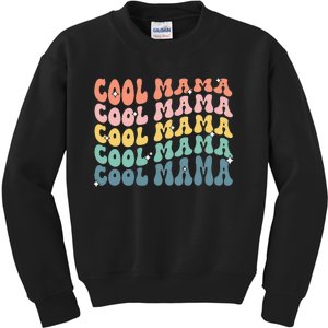 Cool Mama Retro Mothers Day New Mom Pregnancy Announcement Kids Sweatshirt