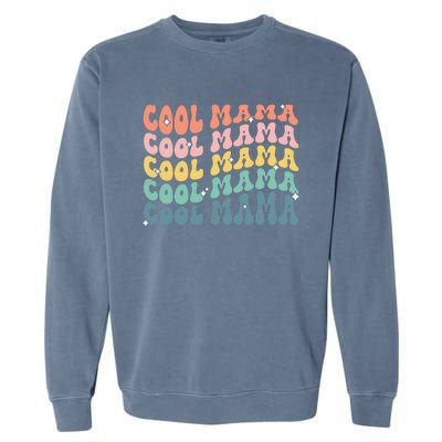 Cool Mama Retro Mothers Day New Mom Pregnancy Announcement Garment-Dyed Sweatshirt