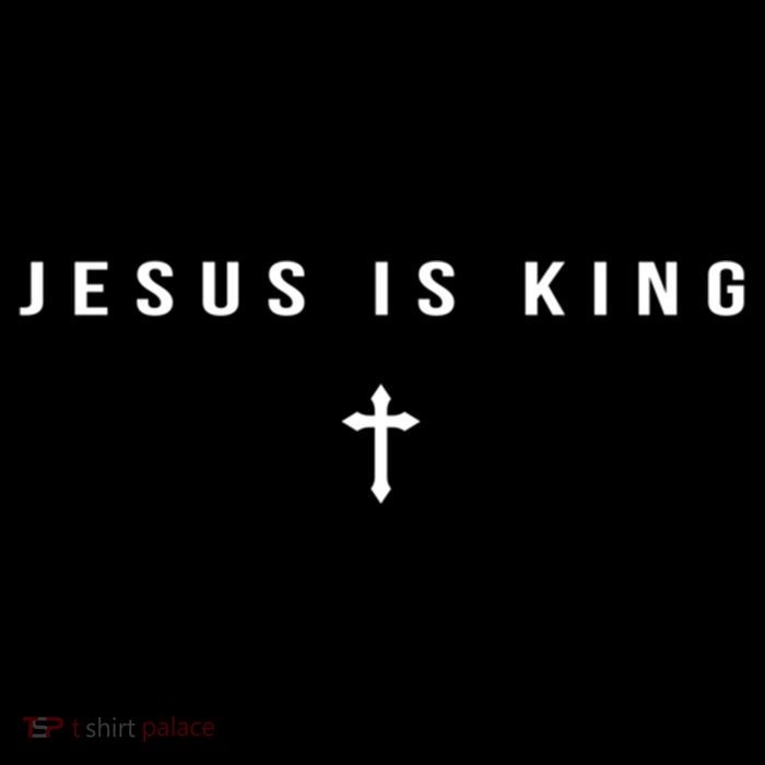 Christian Minimalist Religious Christ Jesus Is King Cross Poster