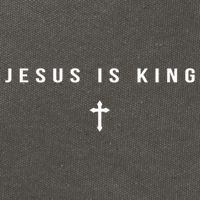 Christian Minimalist Religious Christ Jesus Is King Cross Cotton Canvas Backpack