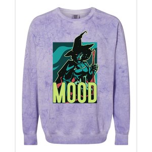 Current Mood Resting Witch Face Halloween Meme Funny Scary Gift Colorblast Crewneck Sweatshirt