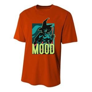 Current Mood Resting Witch Face Halloween Meme Funny Scary Gift Performance Sprint T-Shirt