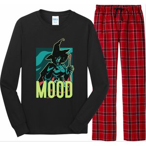 Current Mood Resting Witch Face Halloween Meme Funny Scary Gift Long Sleeve Pajama Set