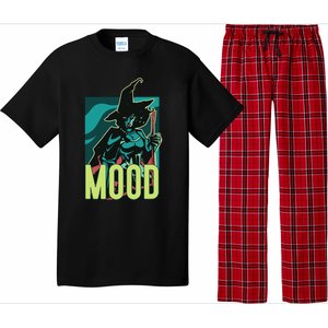 Current Mood Resting Witch Face Halloween Meme Funny Scary Gift Pajama Set