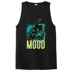 Current Mood Resting Witch Face Halloween Meme Funny Scary Gift PosiCharge Competitor Tank